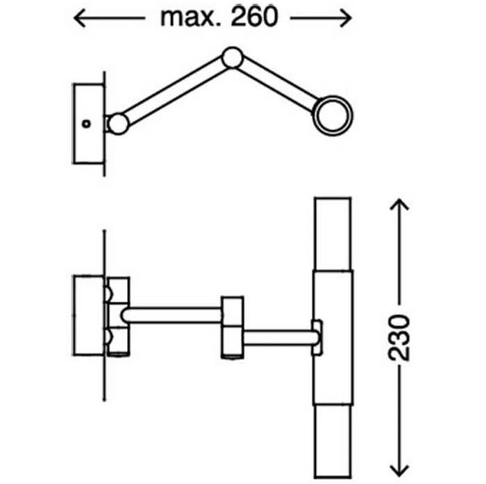 Bad Wandleuchte SPLASH 2-flammig Chrom Glas matt inkl 2x G9 LED