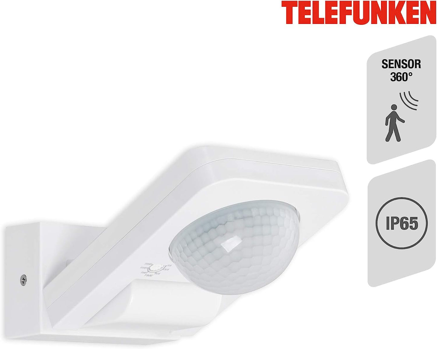 Bewegungsmelder für außen weiß 20m Reichweite 360° IP65