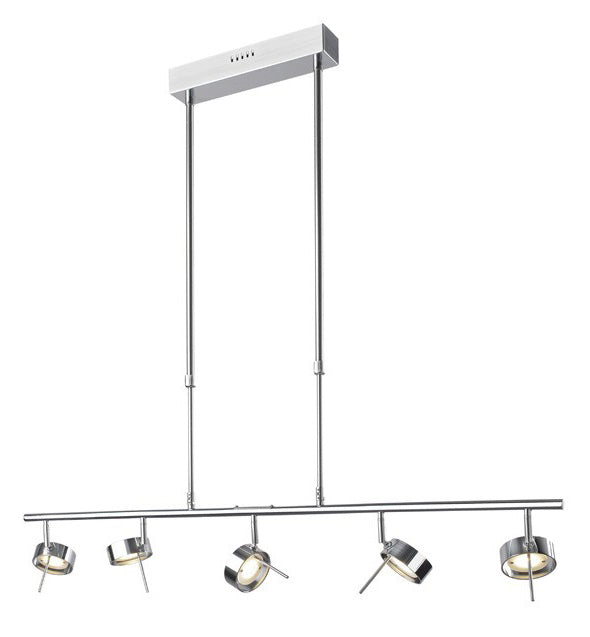 LED Esstischlampe Bling 5flg dimmbar schwenkbar höhenverstellbar – Pendelleuchte dimmbar, höhenverstellbar