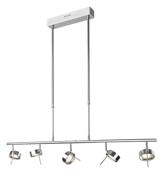 LED Esstischlampe Bling 5flg dimmbar schwenkbar höhenverstellbar – Pendelleuchte dimmbar, höhenverstellbar