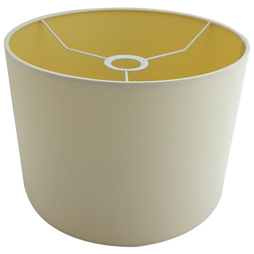 Lampenschirm creme rund Stoff E27 Ø 30cm modern – Lampenschirm Stoff