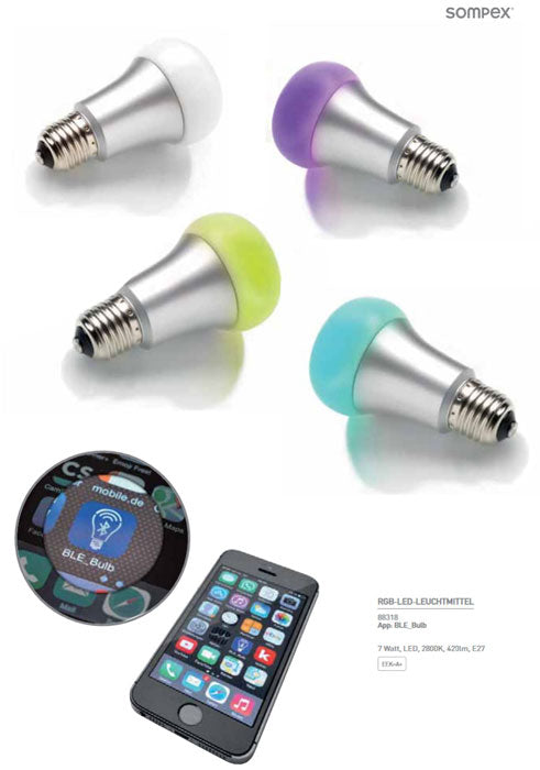 Smart LED E27 RGB + warmweiß 7W App steuerbar