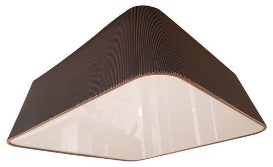 XXL Lampenschirm Plissee braun quadratisch mit Sichtblende – Lampenschirm Stoff