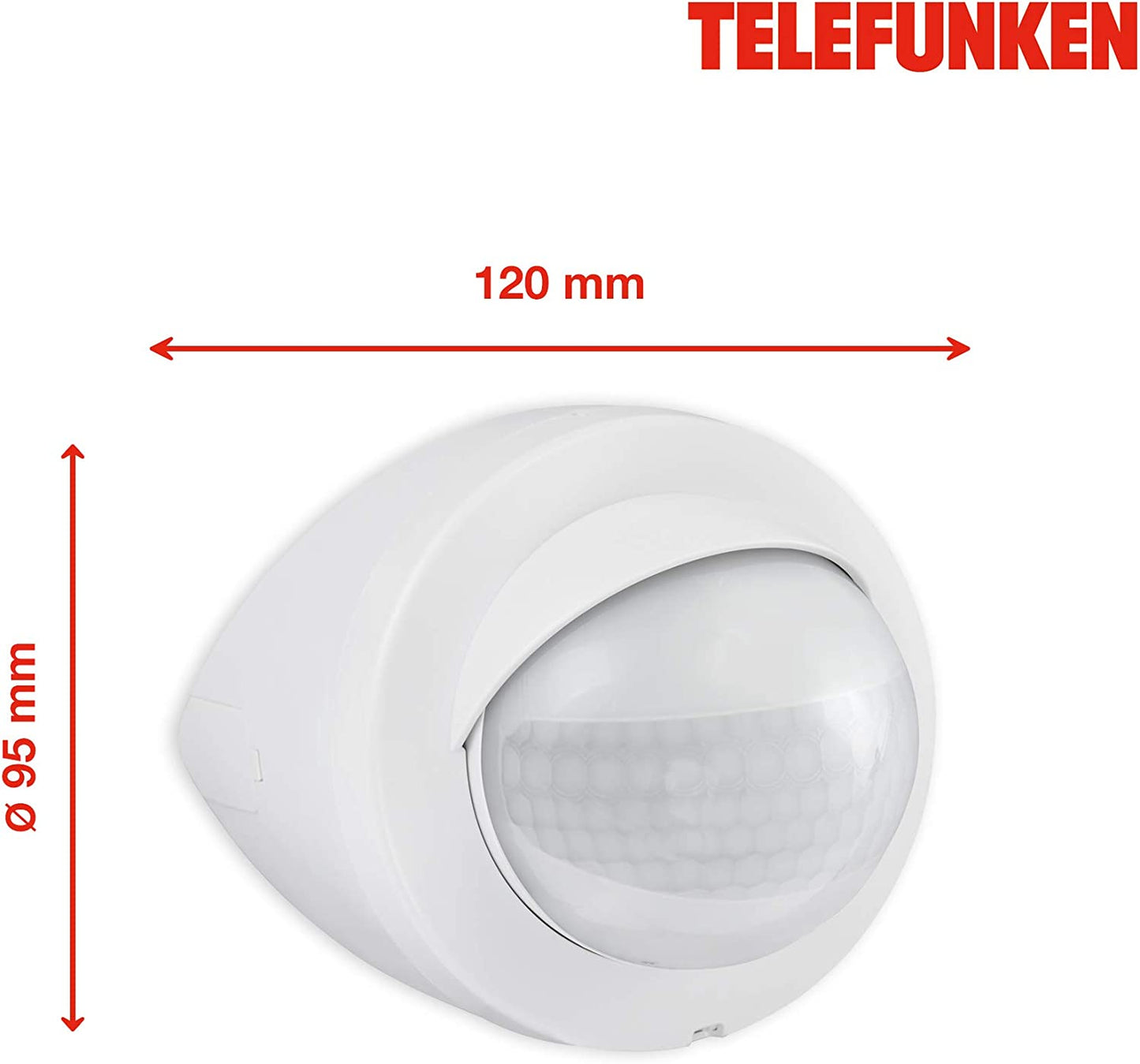 Bewegungsmelder für außen weiß Reichweite 12m 200° Eckmontage IP44