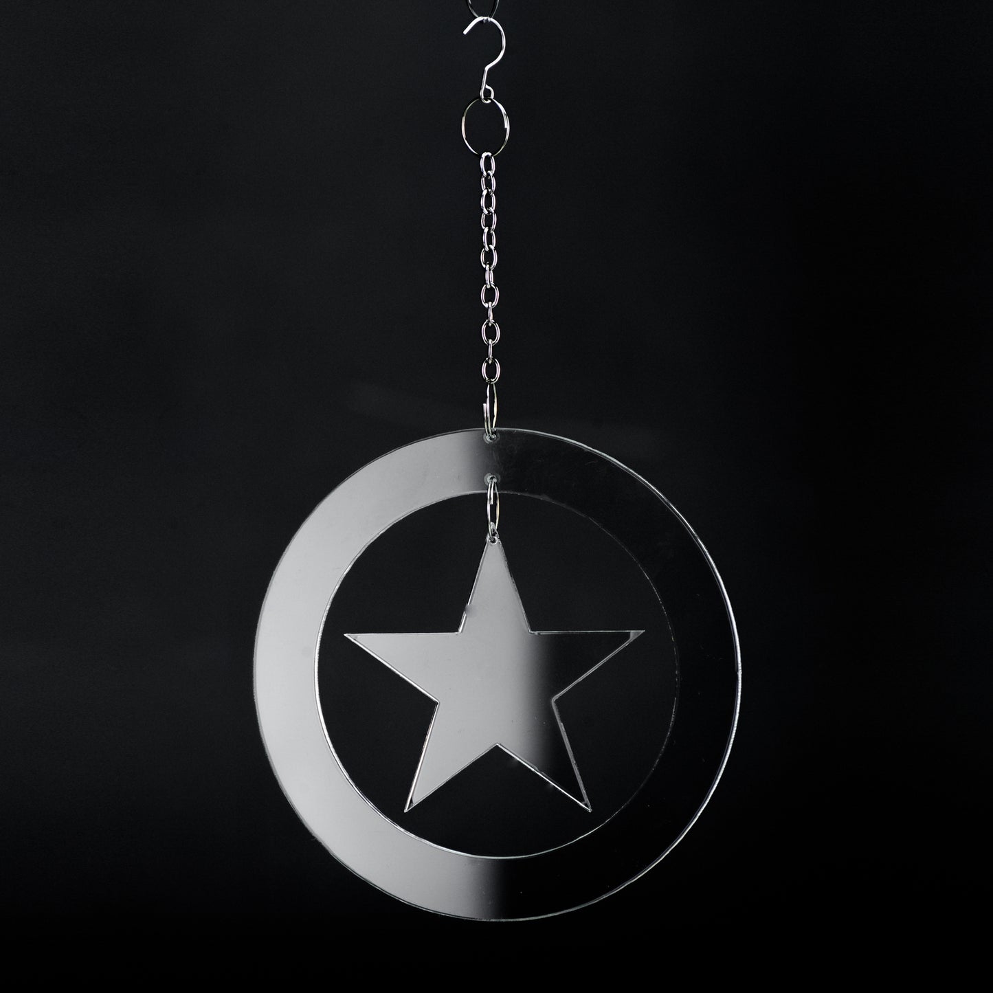 Christbaum Schmuck Weihnachtsbaum Anhanger Sternenring Klar Acryl Chri – stilvolles Wohnaccessoire & Dekoartikel aus Europa