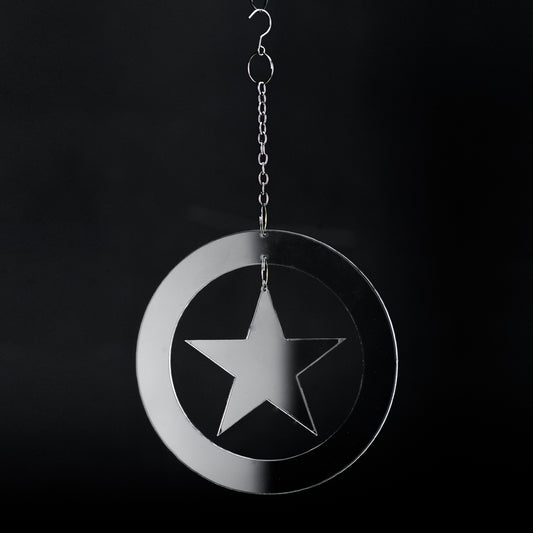 Christbaum Schmuck Weihnachtsbaum Anhanger Sternenring Klar Acryl Chri – stilvolles Wohnaccessoire & Dekoartikel aus Europa