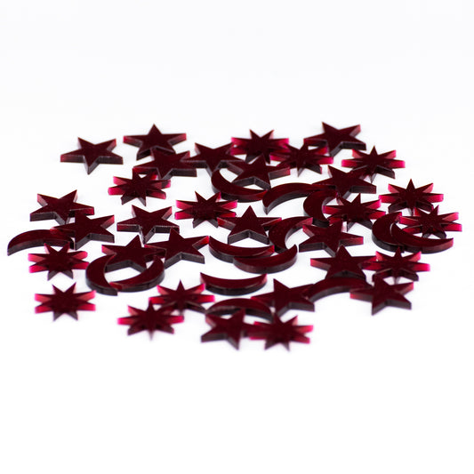 50 Stück Dekosteine Acrylsteine Weihnachten X-mas Schmuck 1,2cm Tischdeko – Weihnachtsdeko