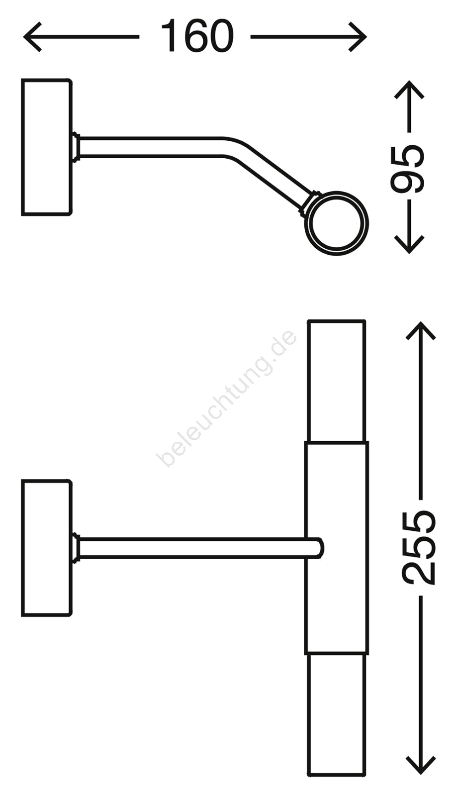 LED Bad Wandleuchte 2-flammig SPLASH nickel-matt Spiegellampe