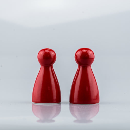 Rot Peppy & Sally 8cm Salzstreuer Pfefferstreuer 2er Set Porzellan – stilvolles Wohnaccessoire & Dekoartikel aus Europa