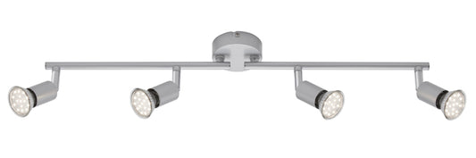 LED Deckenstrahler 4flg silber inkl. GU10 3W schwenkbar PICCO – Strahler / Spotbeleuchtung