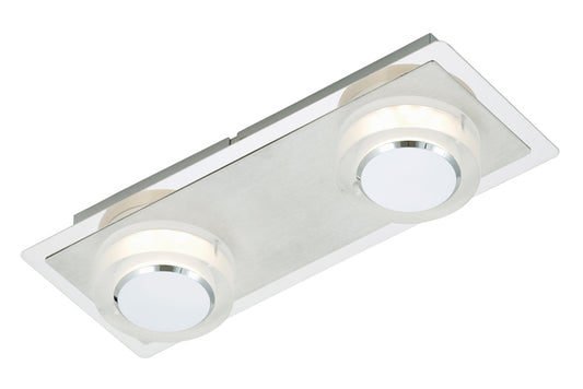 LED Wand- & Deckenleuchte 2er Aufputz-Spot rechteckig – Deckenleuchte dimmbar