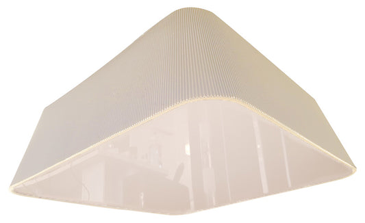 XXL Lampenschirm Plissee creme quadratisch mit Sichtblende – Lampenschirm Stoff