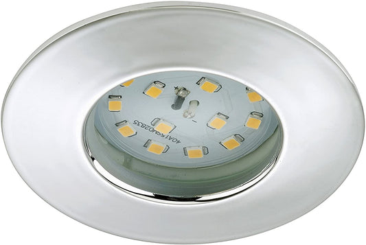 LED Einbauspot Chrom 5,5W dimmbar IP44 ultra slim – Einbaustrahler IP44, dimmbar, 75mm