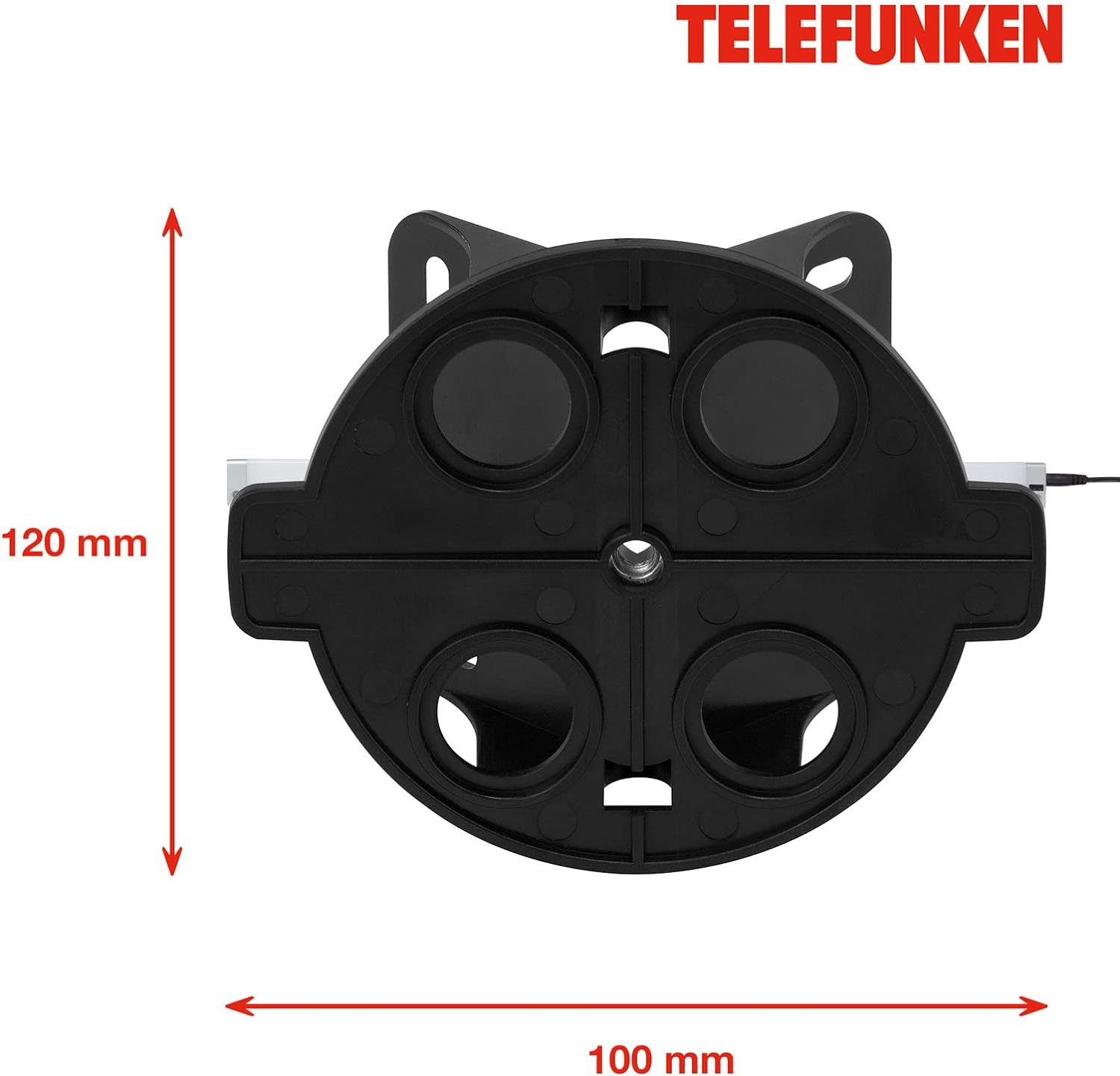 Adapter zur Eckbefestigung von Bewegungsmeldern schwarz Kunststoff 100x51mm