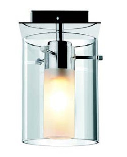 Glas Deckenleuchte / Anbauleuchte Tribeca C2 Chrom – Deckenleuchte E14