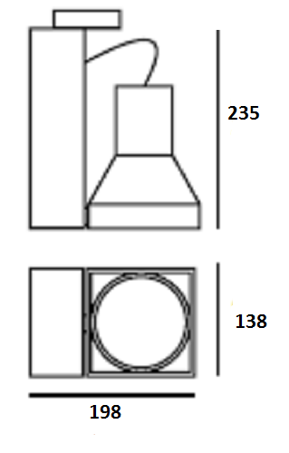 3-Phasen Strahler 40W LED Axolute 1 Chameleon grau