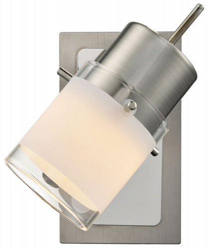 Armatur Wandlampe eckig mit Schalter silber ESTO Vario Home