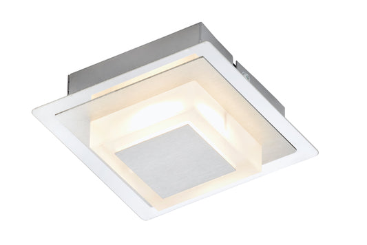 Kleine LED Wand- & Deckenleuchte Aufputz-Spot 12x12cm eckig – Deckenleuchte dimmbar