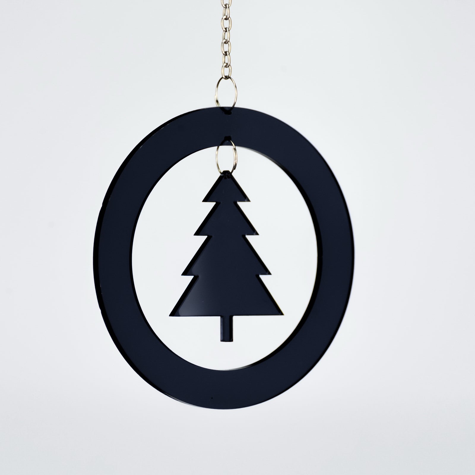 Christbaum Schmuck Weihnachtsbaum schwarz 2854 Acryl Fensterhanger – stilvolles Wohnaccessoire & Dekoartikel aus Europa