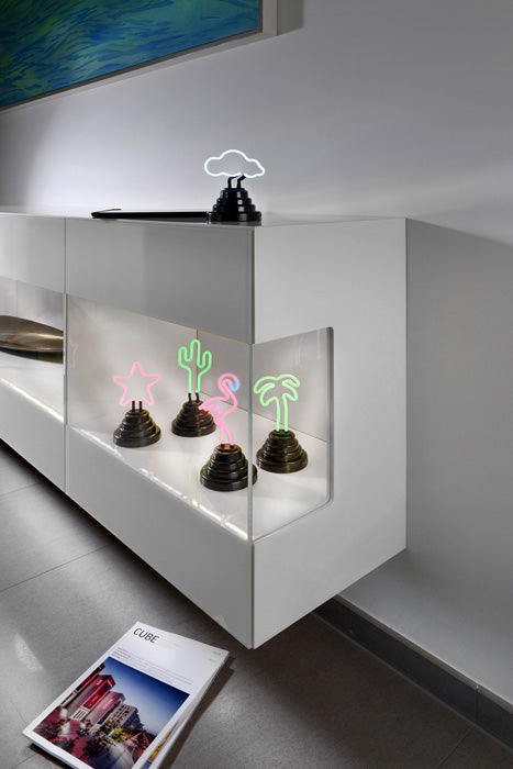 Neonlampe Kaktus grün Deko Tischlampe 10x23cm