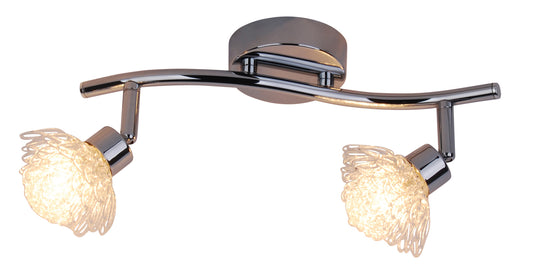 Halogen Wandspot, Deckenleuchte Flower 2 flammig – Strahler / Spotbeleuchtung