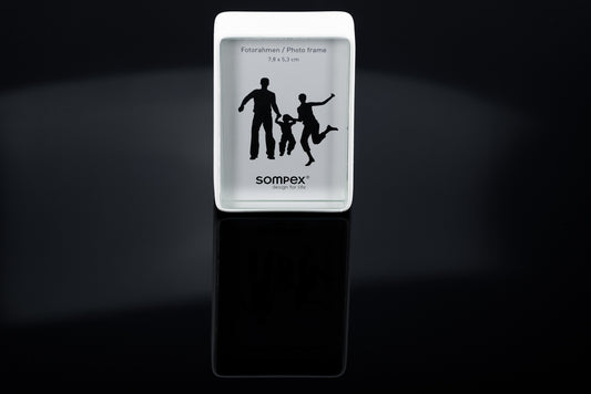 Bilderrahmen Foto Galerie Fotorahmen MINI weiß groß Glas Silikonband 4 – stilvolles Wohnaccessoire & Dekoartikel aus Europa