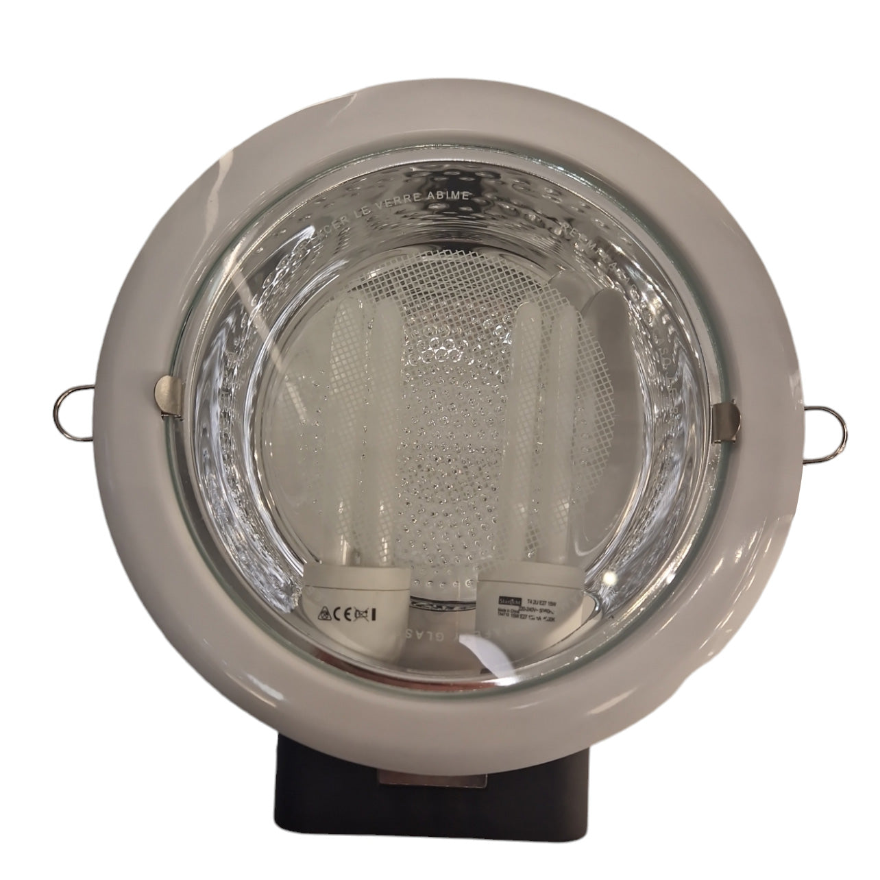 XL Einbauspot Downlight Rund Weiß 2xE27 auswechselbar 20cm – Einbaustrahler IP20, schwenkbar, dimmbar