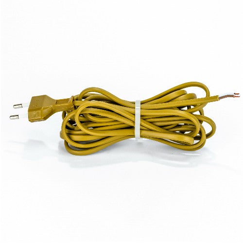 Euro Anschlußkabel ohne Schalter 4m gold