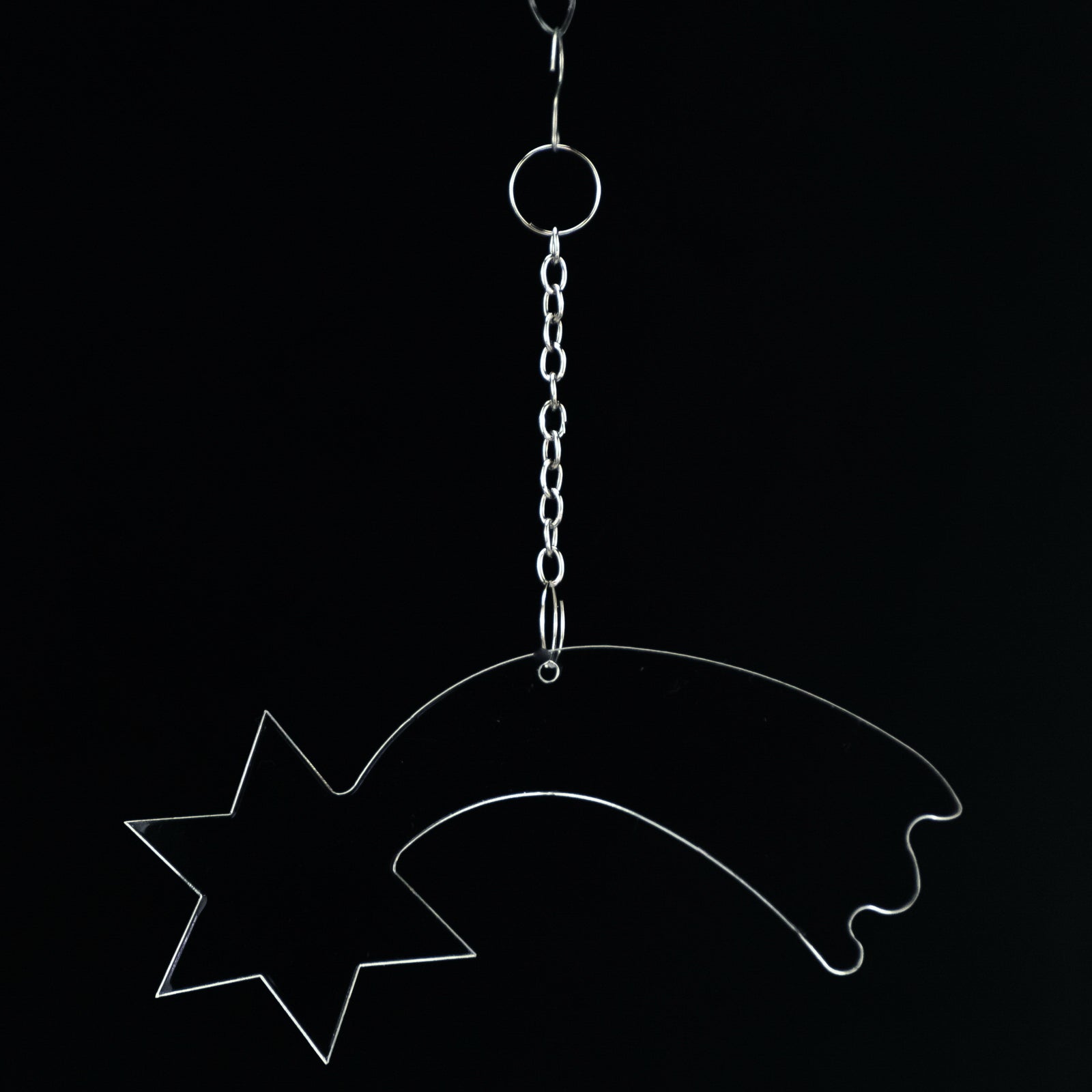 Christbaum Behang Sternschnuppe klar Acryl Fensterhanger 2883 – stilvolles Wohnaccessoire & Dekoartikel aus Europa