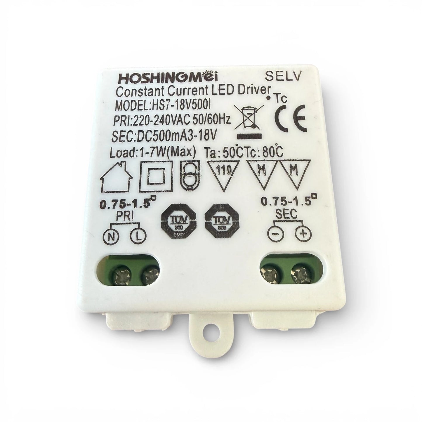 HOSHINGMEI HS7-18V500I LED Treiber 500mA 3-18V 1-7W Konstantstrom Driver 230V