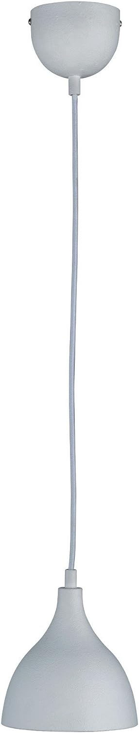 Kleine weiße LED Hängeleuchte Izmir mit strukturierter Oberfläche 15cm Ø – Pendelleuchte dimmbar