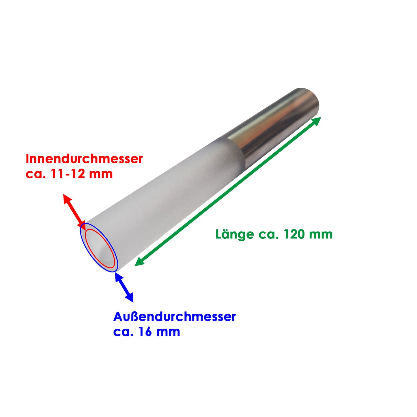 Ersatz Glaszylinder Lampen Weiß 12cm Lampenschirm G4 11mm 16mm