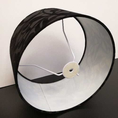 Lampenschirm aus Stoff in Schwarz Höhe rund Ø30cm – Lampenschirm Stoff