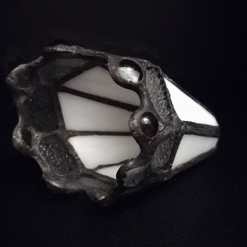 Lampenschirm Tiffany weiß Erstzglas Lampen Glas G4 – Lampenglas