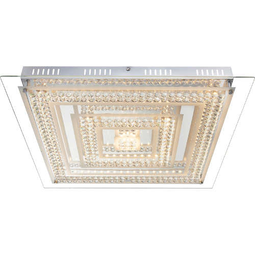 LED Deckenleuchte mit Kristallglas, eckig – Deckenleuchte dimmbar