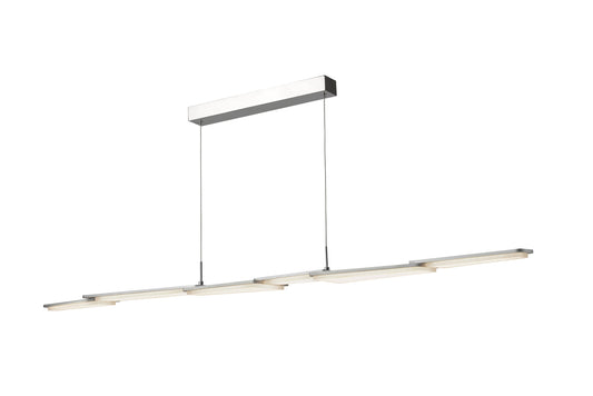 LED Esstischlampe, Pendelleuchte Spacy dimmbar 140cm 30W Aluminium warmweiß – Pendelleuchte dimmbar
