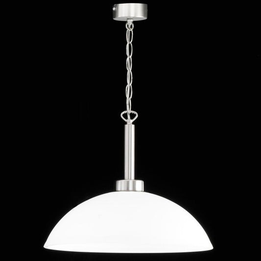 Lachs 11W LED Pendellleuchte in Runde Form in Nickelmatt – Pendelleuchte dimmbar