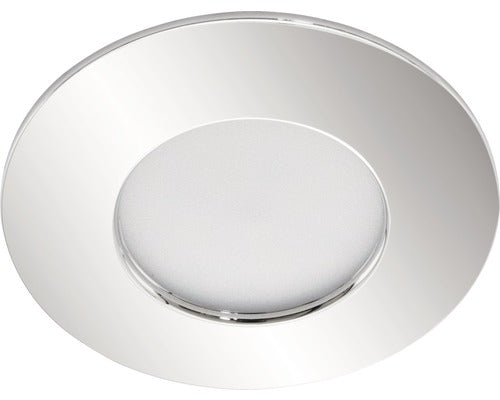 LED Einbauspot dimmbar per Schalter ohne Dimmer Chrom IP44 – Einbaustrahler IP44, schwenkbar, dimmbar, 30mm