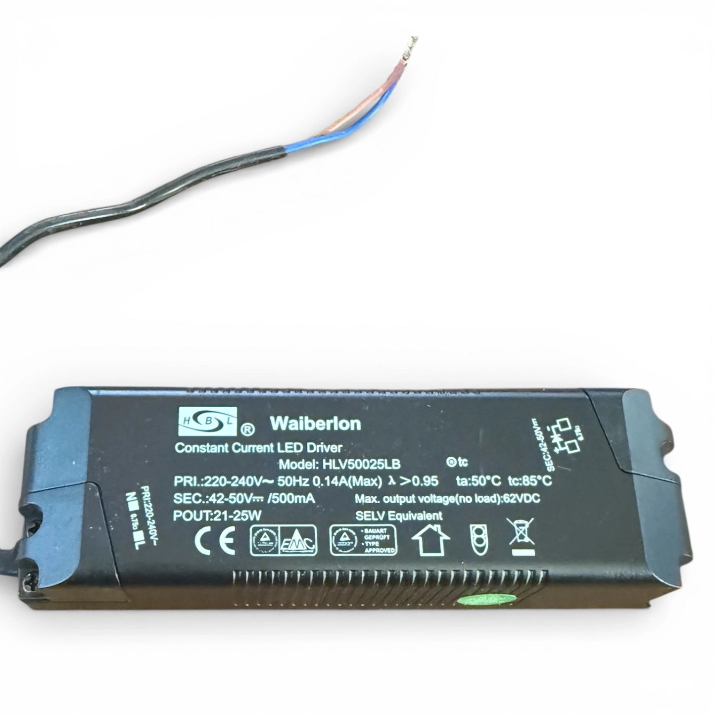 LED Treiber 500mA 25W – Waiberlon HLV50025LB Konstantstrom 42–50V