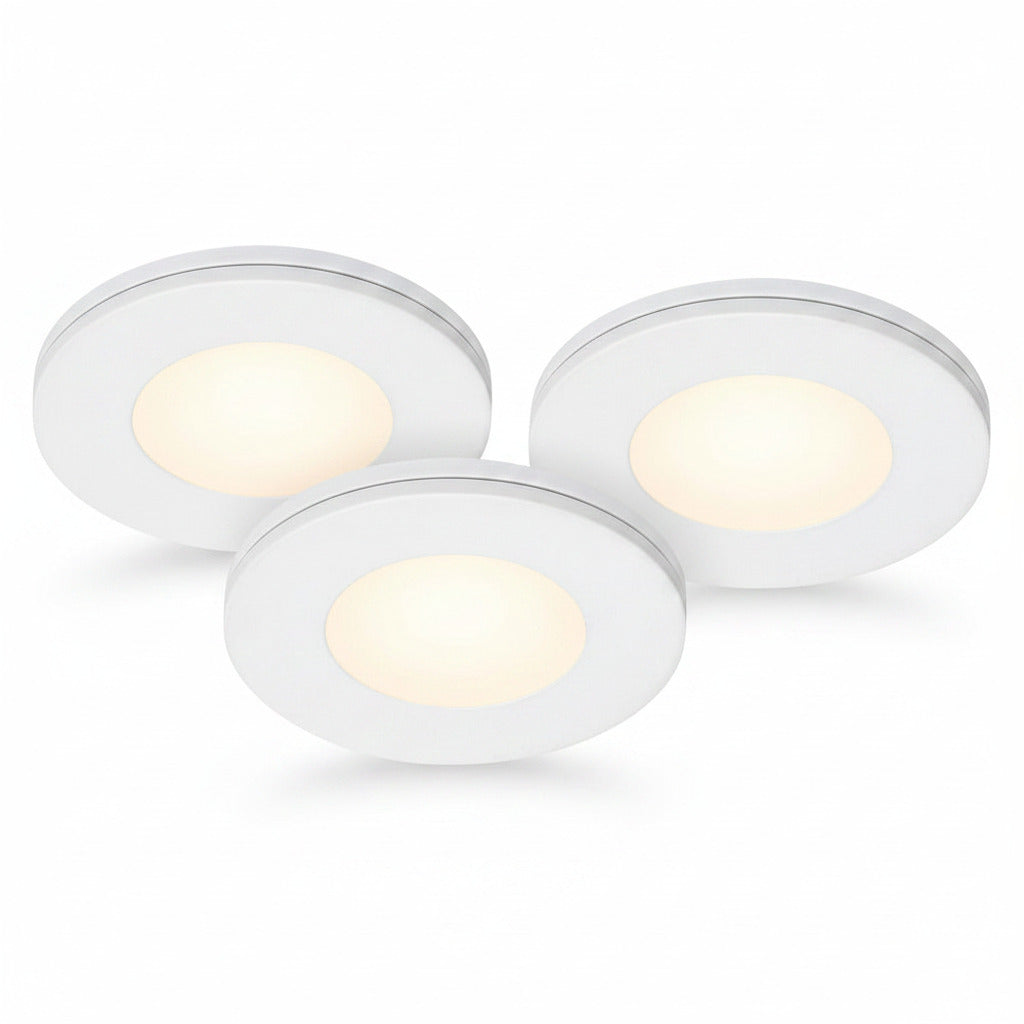 LED Einbauleuchte Flach – 9W, Warmweiß 3000K, 105 Mm Loch-Ø, 20 Mm Einbautiefe