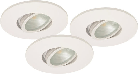 3er Set LED Spots dimmbar weiß schwenkbar 18W IP44 MD-350 – Einbaustrahler IP44, schwenkbar, dimmbar