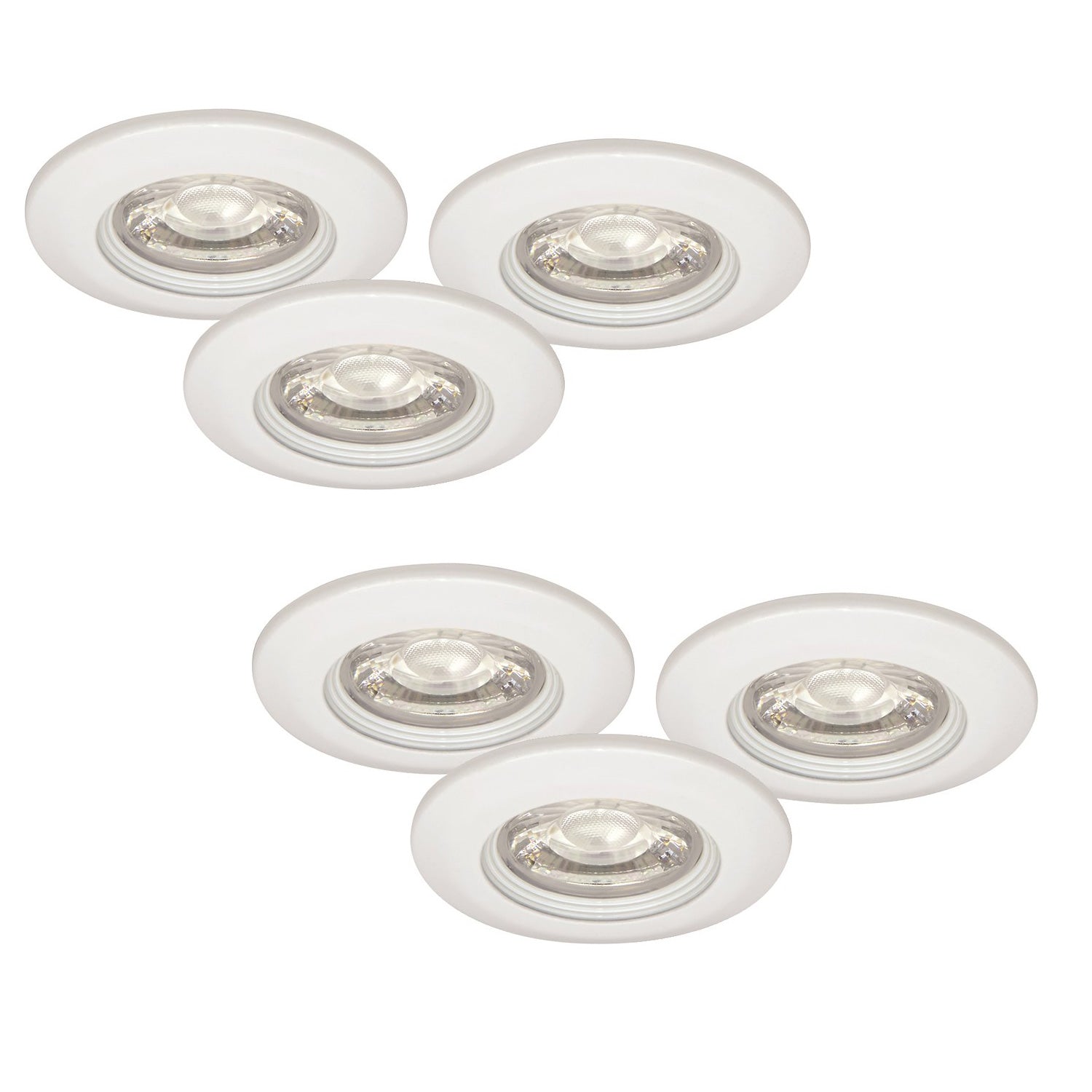 6er Set LED Einbau Spots dimmbar weiß 18,5W IP44 60mm MD-99 – Einbaustrahler IP44, dimmbar, 60mm