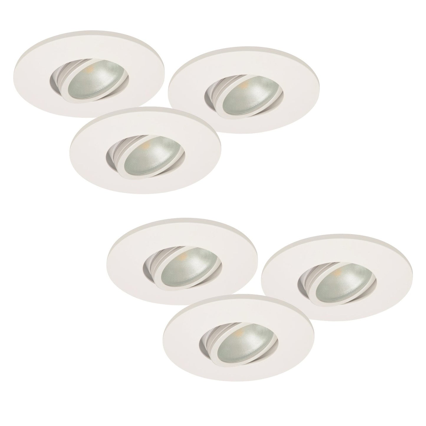 6er Set LED Spots dimmbar weiß schwenkbar 18W IP44 MD-350 – Einbaustrahler IP44, schwenkbar, dimmbar