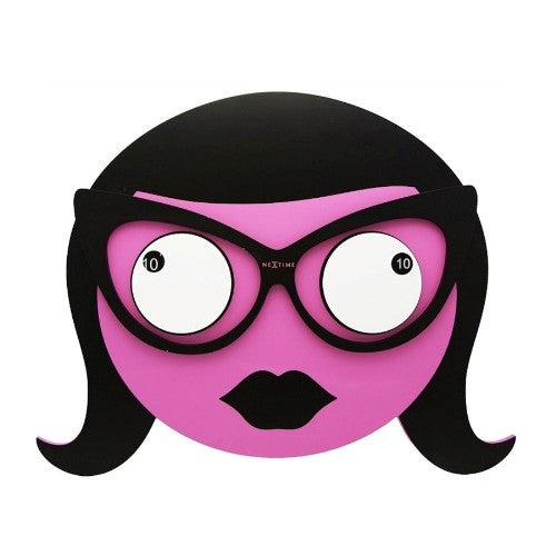 Wanduhr Ms.Spectacles pink