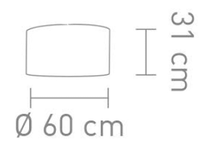 XXL Lampenschirm Outdoor Korb-Optik grau 60cm E27 Kunststoff