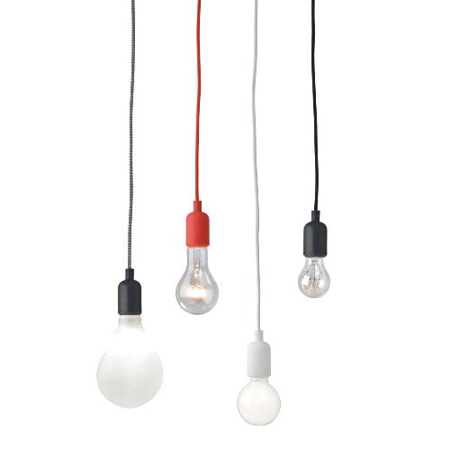 Stoff Pendelleuchte Colors Lampenfassung E27 weiß – Pendelleuchte dimmbar, höhenverstellbar, E27