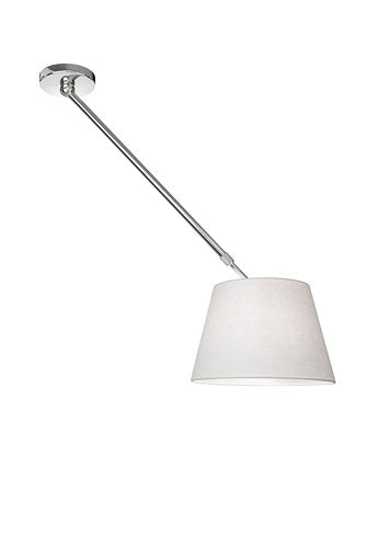 Pendelleuchte Crook Chrom mit Teleskopstab – Pendelleuchte höhenverstellbar, E27