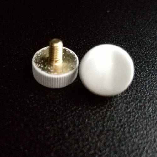 2x Rändelschraube M3 10x9mm Weiß für Lampenhalter