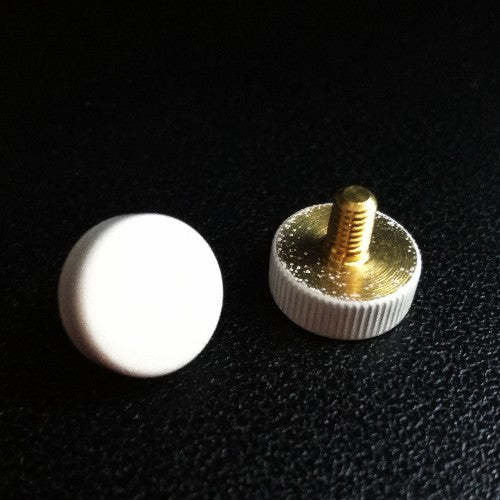 2x Rändelschraube M3 10x9mm Weiß für Lampenhalter