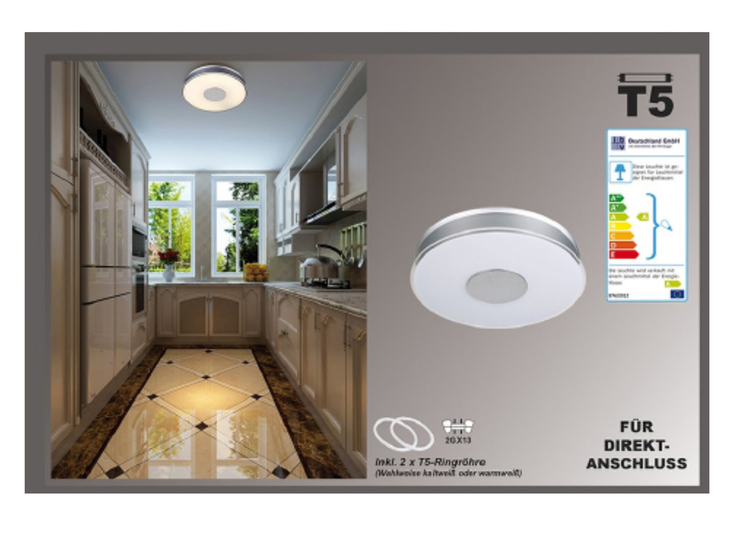 Deckenleuchte inkl. Energiespar 40W, Como von ibv – Deckenleuchte dimmbar